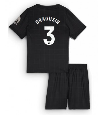 Tottenham Hotspur Radu Dragusin #3 Bortatröja Barn 2025-26 Kortärmad (+ Korta byxor)